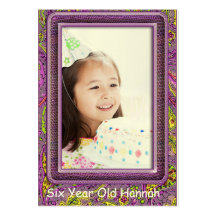 Cartes photos d'un d'ans anniversaire de filles carte de visite