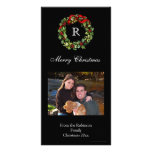 Cartes photos noirs classiques de guirlande de hou photocartes