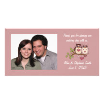 Cartes photos roses de Merci de Sweethoots Cartes De Vœux Avec Photo