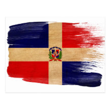Cartes postales de drapeau de la République Domini
