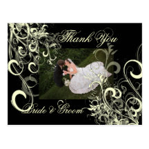 Cartes postales de photo de Merci de mariage,