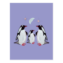 Cartes postales de salutations de pingouin de Gent