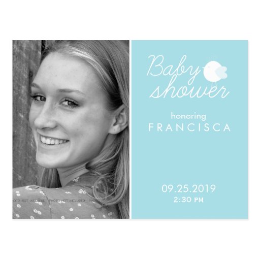 Cartes postales d'invitations de photo de baby sho