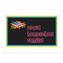 Cartes postales fières de famille de Homeschool