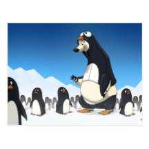 Cartes postales polaires de pingouin