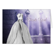 Cartes pourpres de Merci de Quinceanera de lavande