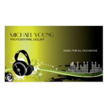 Cartes professionnelles d'industrie musicale de di cartes de visite personnelles