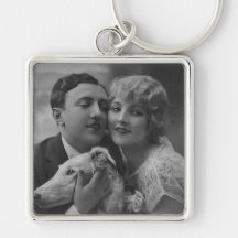 Cartes romantiques vintages de couples et cadeaux  porte-clefs
