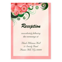 Cartes roses de clôture de réception de mariage de modèles de cartes de visite