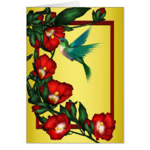 Cartes rouges de Merci de jaune de ketmie de colib