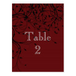 Cartes rouges et noires dramatiques de nombre de T Cartes Postales