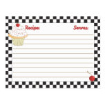 Cartes transmissibles de recette de petit gâteau d carte postale