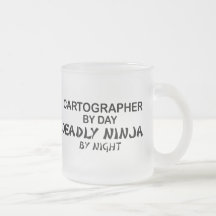 Cartographer Deadly Ninja by Night Coffee Mugs