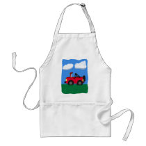 Cartoon 4 Wheel Drive Sport Utility Vehicle Apron
