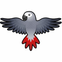 Cartoon African Grey / Amazon / Parrot Photo Sculptures