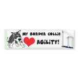 Cartoon Agility Border Collie Bumper Sticker