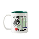 Cartoon Agility Border Collie Mug