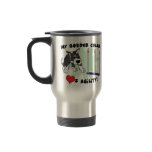Cartoon Agility Border Collie Travel Mug