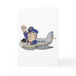 Cartoon Airplane Greeting Card