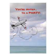 Cartoon Airplane Drawing in the Clouds Announcements