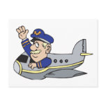 Cartoon Airplane Post Card