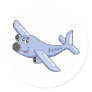 Cartoon airplane sticker