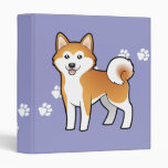 Cartoon Akita Inu / Shiba Inu Vinyl Binder