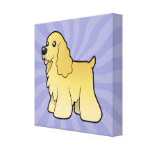 Cartoon American Cocker Spaniel Canvas Print