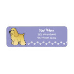 Cartoon American Cocker Spaniel Labels