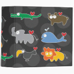 Cartoon Animals Family Fun Kids Custom 2" Binder