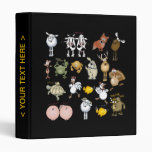 Cartoon animals on a binder.