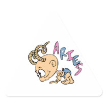 Cartoon Aries Triangle Sticker