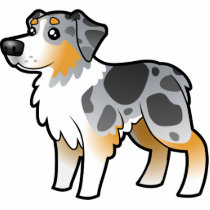 Cartoon Australian Shepherd