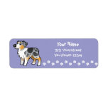 Cartoon Australian Shepherd Return Address Labels