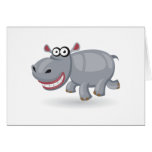 Cartoon baby Hippo Greeting Cards