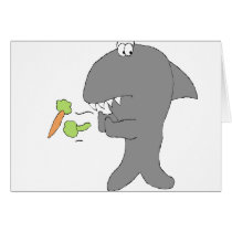 Cartoon Baby Shark With Veggies cards