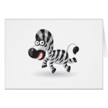 Cartoon baby Zebra Greeting Card