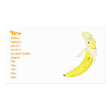 CARTOON BANANA profile card Business Card Template