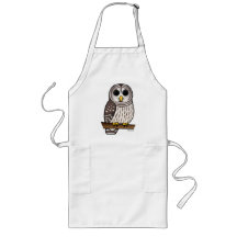 Cartoon Barred Owl Aprons