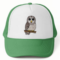 Cartoon Barred Owl Trucker Hat