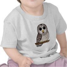 Cartoon Barred Owl T-shirts