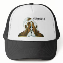 Cartoon Basset Hound, A Dog's Life Hats