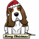 Cartoon Basset Hound Christmas Ornament Photo Sculptures