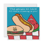 Cartoon BBQ Food Party Invitations