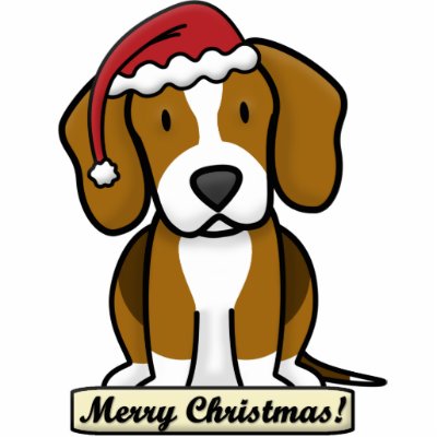 Cartoon Beagle Christmas Ornament Photo Cutout by MenagerieMayhem