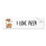 Cartoon Bear Slicing Pepperoni Pizza Bumper Sticker