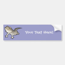 Cartoon Bearded Dragon / Rankin Dragon Bumper Sticker