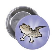 Cartoon Bearded Dragon / Rankin Dragon Pinback Buttons