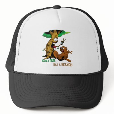 cartoon-beaver trucker hats by airifalone