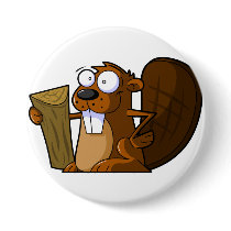 Cartoon Beaver Pin